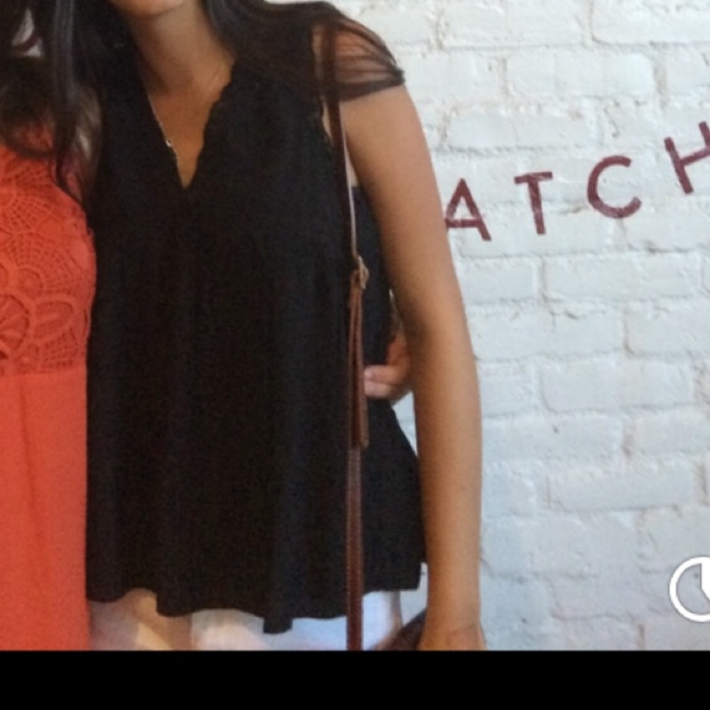Black lace top